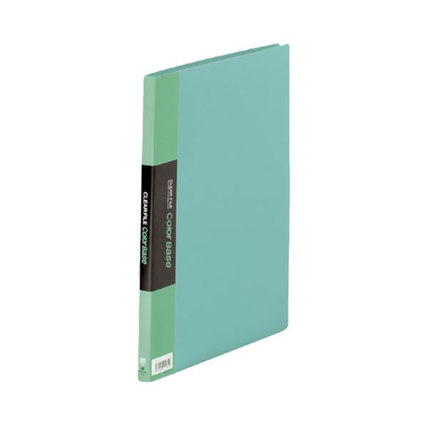 （まとめ） キングジム クリアファイル カラーベース A4タテ 20ポケット 背幅14mm 緑 132C 1冊 (×5セット) b04