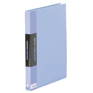 （まとめ） キングジム クリアファイル カラーベースW A4タテ 40ポケット 背幅24mm 青 132CW 1冊 【×4セット】 - 拡大画像