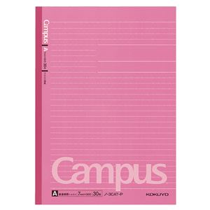 （まとめ） コクヨ キャンパスノート（ドット入り罫線・カラー表紙） セミB5 A罫 30枚 ピンク ノ-3CAT-P 1冊 【×40セット】 - 拡大画像