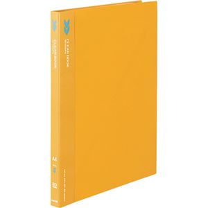 （まとめ） コクヨ クリヤーブック（クリアブック）（K2）固定式 A4タテ 20ポケット 背幅18mm 中紙なし オレンジ K2ラ-K20YR 1冊 【×20セット】 - 拡大画像