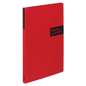 （まとめ） コクヨ スクラップブックS（スパイラルとじ・固定式） A4 中紙40枚 背幅20mm 赤 ラ-410R 1冊 【×10セット】 - 拡大画像