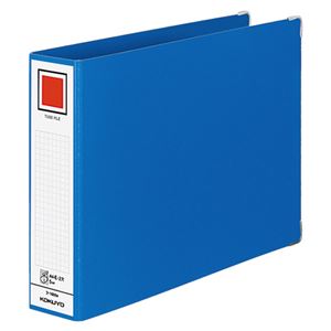 （まとめ） コクヨ チューブファイル Mタイプ 片開き A4ヨコ 500枚収容 背幅64mm 青 フ-1655B 1冊 【×5セット】 - 拡大画像