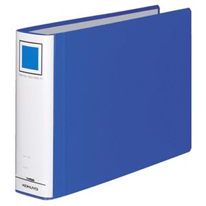 （まとめ） コクヨ チューブファイル（エコツインR） A4ヨコ 500枚収容 背幅65mm 青 フ-RT655B 1冊 【×5セット】 - 拡大画像