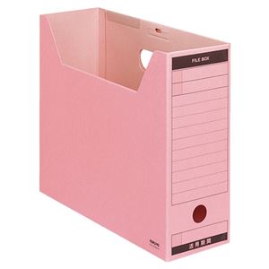 （まとめ） コクヨ ファイルボックス-FS（Bタイプ） A4ヨコ 背幅102mm ピンク フタ付 A4-LFBN-P 1パック（5冊） 【×3セット】 - 拡大画像
