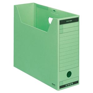 （まとめ） コクヨ ファイルボックス-FS（Bタイプ） A4ヨコ 背幅102mm 緑 フタ付 A4-LFBN-G 1パック（5冊） 【×3セット】 - 拡大画像
