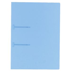 （まとめ） コクヨ ファスナーファイル（クリヤーカラー） A4タテ 2穴 90枚収容 青 フ-P170B 1冊 【×40セット】 - 拡大画像