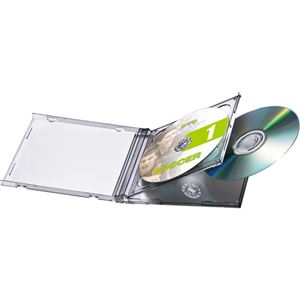 （まとめ） サンワサプライ DVD・CDケース 10mm厚 2枚収納 ブラック FCD-22BKN 1パック（5枚） 【×5セット】 - 拡大画像