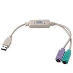 （まとめ） サンワサプライ USB-PS／2コンバータケーブル USB（A）オス-ミニDIN6pinメス×2 USB-CVPS2 1本 【×3セット】