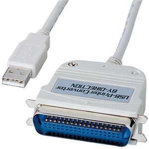 （まとめ） サンワサプライ USBプリンターコンバータケーブル （A）オス-セントロニクス36pinオス 1.8m USB-CVPR 1本 【×2セット】 - 拡大画像