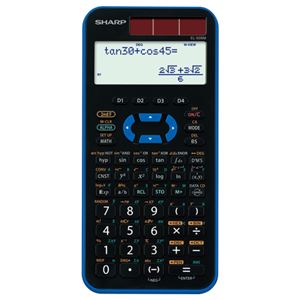 （まとめ） シャープ SHARP スタンダード関数電卓 10桁 ハードケース付 ブルー EL-509M-AX 1台 【×2セット】 - 拡大画像