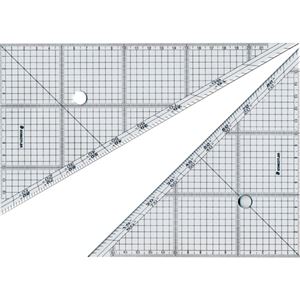 (まとめ) ステッドラー レイアウト用方眼三角定規 24cm 45°・60°ペア 966 24 1組 【×4セット】 商品画像