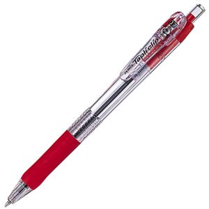 （まとめ） ゼブラ 油性ボールペン タプリクリップ 0.7mm 赤 BN5-R 1本 【×60セット】 - 拡大画像