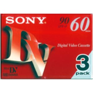 （まとめ） ソニー ミニDVカセット 標準60分 3DVM60R3 1パック（3巻） 【×3セット】 - 拡大画像