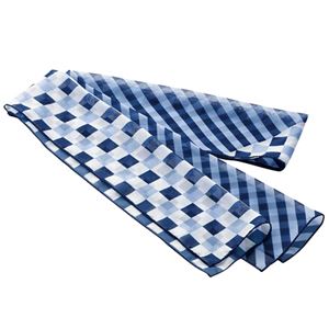 （まとめ） チクマ スカーフ ブルー NF168-1 1枚 【×2セット】 - 拡大画像