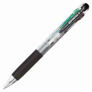（まとめ） トンボ鉛筆 4色油性ボールペン リポーター4 0.7mm （軸色 透明） BC-FRC20 1本 【×15セット】 - 拡大画像