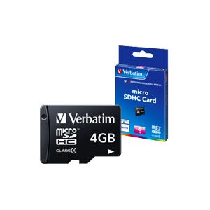 （まとめ） バーベイタム microSDHCカード 4GB Class4 MHCN4GYVZ1 1枚 【×4セット】 - 拡大画像