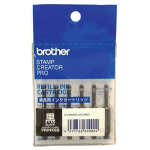 （まとめ） ブラザー BROTHER 使いきりタイプ補充インク 黒 PRINK6B 1パック（6本） 【×10セット】 - 拡大画像