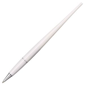 （まとめ） プラチナ デスクボールペン 0.7mm パールホワイト（黒インク） DB-500S#3 1本 【×10セット】 - 拡大画像