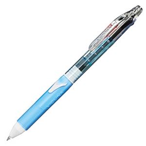 （まとめ） ぺんてる 3色油性ボールペン ビクーニャ 0.7mm （軸色 クリアブルー） BXC37TS 1本 【×15セット】 - 拡大画像