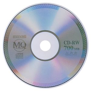 （まとめ） マクセル データ用CD-RW 700MB 4倍速 ブランドシルバー 5mmスリムケース CDRW80MQ.S1P 1枚 【×20セット】 - 拡大画像