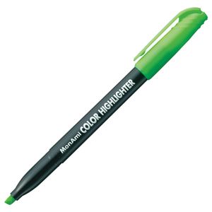 （まとめ） モナミ 蛍光ペン COLOR HIGHLIGHTER シングルタイプ 黄緑 20104 1本 【×80セット】 - 拡大画像