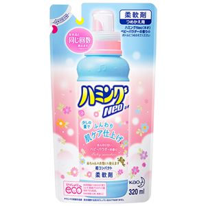 （まとめ） 花王 ハミングNeo ベビーパウダーの香り つめかえ用 320ml 1個 【×15セット】 - 拡大画像