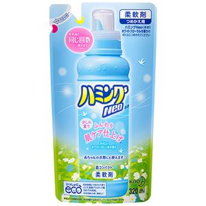 （まとめ） 花王 ハミングNeo ホワイトフローラルの香り つめかえ用 320ml 1個 【×15セット】 - 拡大画像