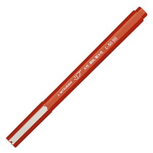（まとめ） 三菱鉛筆 水性サインペン リブ極細 0.5mm 赤 L50.15 1本 【×60セット】 - 拡大画像