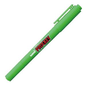 （まとめ） 三菱鉛筆 水性マーカー プロッキー 細字丸芯+極細 黄緑 PM120T.5 1本 (×50セット) b04