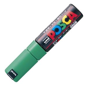 （まとめ） 三菱鉛筆 水性マーカー ポスカ 太字角芯 緑 PC8K.6 1本 【×20セット】 - 拡大画像