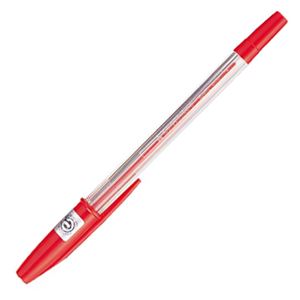 （まとめ） 三菱鉛筆 油性リサイクルボールペン 0.7mm 赤 業務用パック SAR10P.15 1箱（10本） 【×5セット】 - 拡大画像