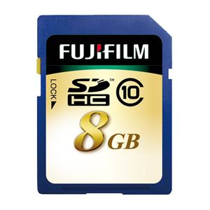 （まとめ） 富士フィルム FUJI SDHCカード 8GB Class10 SDHC-008G-C10 1枚 【×2セット】 - 拡大画像