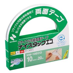 （まとめ） ニチバン ナイスタックエコリサイクル可能両面テープ 大巻 10mm×20m NW-10ECO 1巻 【×30セット】