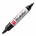 （まとめ） 寺西化学 油性マーカー マジックインキマジェスター 太字+細字 黒 MMJ50-T1-3P 1パック（3本） 【×10セット】