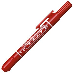 （まとめ） ゼブラ 油性マーカー マッキーノック細字 赤 P-YYSS6-R 1本 【×30セット】