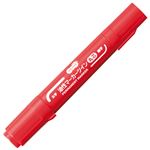 （まとめ） TANOSEE キャップ式油性マーカーツイン 太字（丸芯）+細字 赤 1本 【×50セット】