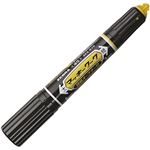 （まとめ） ゼブラ 油性マーカー マッキーワーク角芯太字+丸芯細字 黒 P-YYT21-BK 1本 【×30セット】