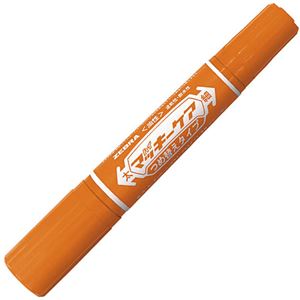 （まとめ） ゼブラ 油性マーカー ハイマッキーケアつめ替えタイプ 太字+細字 オレンジ YYT5-OR 1本 【×30セット】