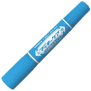 （まとめ） ゼブラ 油性マーカー ハイマッキーケアつめ替えタイプ 太字+細字 ライトブルー YYT5-LB 1本 【×30セット】