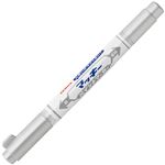 （まとめ） ゼブラ マッキーペイントマーカー細字+極細 銀 YYTS20-S 1本 【×30セット】