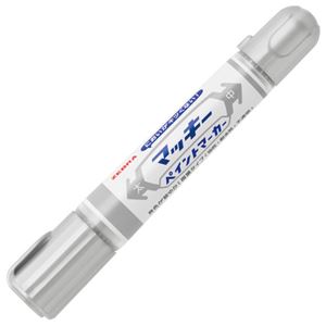 （まとめ） ゼブラ マッキーペイントマーカー太字+中字 銀 YYT20-S 1本 【×30セット】