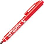 （まとめ） ぺんてる 油性マーカーノック式ハンディS Pentel PEN 細字丸芯 赤 NXS15-BP 1本 【×50セット】