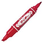 ゼブラ 油性マーカー ハイマッキー角芯太字+丸芯細字 赤 MO-150-MC-R 1セット（50本）