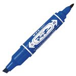 ゼブラ 油性マーカー ハイマッキー角芯太字+丸芯細字 青 MO-150-MC-BL 1セット（50本）