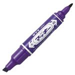 （まとめ） ゼブラ 油性マーカー ハイマッキー角芯太字+丸芯細字 紫 MO-150-MC-PU 1本 【×50セット】