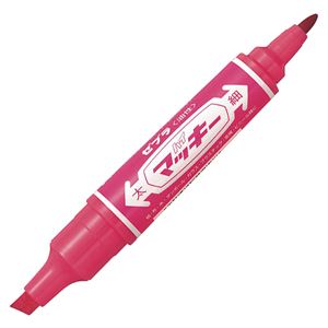 （まとめ） ゼブラ 油性マーカー ハイマッキー角芯太字+丸芯細字 ピンク MO-150-MC-P 1本 【×50セット】