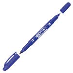 （まとめ） コクヨ 再生樹脂油性マーカーツイン細字+極細 青 PM-41B 1セット（10本） 【×5セット】