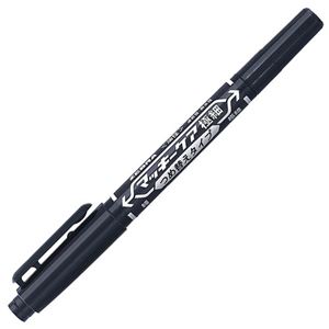 （まとめ） ゼブラ 油性マーカー マッキーケア極細つめ替えタイプ 細字+極細 黒 YYTS5-BK 1本 【×50セット】
