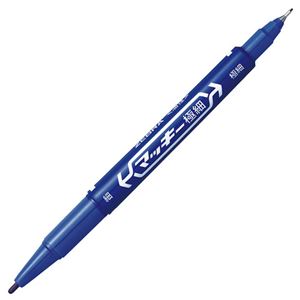 ゼブラ 油性マーカー マッキー極細丸芯細字+極細 青 MO-120-MC-BL 1セット（50本）
