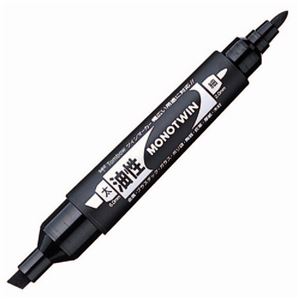 （まとめ） トンボ鉛筆 油性マーカー モノツインE太字+細字 黒 OD-TME33 1セット（10本） 【×5セット】